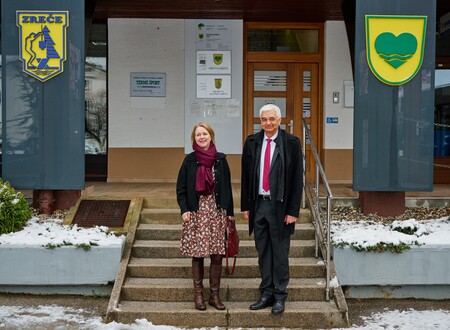 Veleposlanica ZR Nemčije Sylvia Groneick in župan Občine Zreče mag. Boris Podvršnik